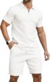 KUYIGO Men’s Polo Shirt and Shorts Set Summer Outfits Fashion Casual Short Sleeve Suit for Men 2 Piece Tracksuit by KUYIGO