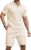 KUYIGO Men’s Polo Shirt and Shorts Set Summer Outfits Fashion Casual Short Sleeve Suit for Men 2 Piece Tracksuit by KUYIGO