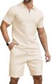 KUYIGO Men’s Polo Shirt and Shorts Set Summer Outfits Fashion Casual Short Sleeve Suit for Men 2 Piece Tracksuit by KUYIGO
