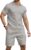 KUYIGO Men’s Polo Shirt and Shorts Set Summer Outfits Fashion Casual Short Sleeve Suit for Men 2 Piece Tracksuit by KUYIGO