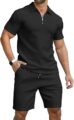 KUYIGO Men’s Polo Shirt and Shorts Set Summer Outfits Fashion Casual Short Sleeve Suit for Men 2 Piece Tracksuit by KUYIGO