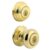 Kwikset Juno Keyed Entry Door Knob and Single Cylinder Deadbolt Combo Pack with Microban Antimicrobial Protection featuring SmartKey Security in Polished Brass by Kwikset