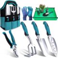 Kynup Garden Tools 7-Piece, Gardening Hand Tools, Gardening Tools Set Cultivators with Rust-Proof,Stainless Steel, Aluminum Alloy Material, Gardening Supplies Set Ideal Gift by Kynup