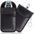 lanpard Faraday Pouch Bag for Car Keys, RFID Signal Blocking Holder, Key Fob Cage Protector, Block Signal Anti-Theft Fob Case, Small Size (3.15 x 4.5 inches), 2 Pack by lanpard