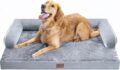 Large Dog Bed Orthopedic Washable – Beds Bolster – Medium XL XLarge Big Dogs – Memory Foam Couch Sofa – Waterproof with Removable Cover by MEKIY