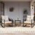 LAUSAINT HOME 3-Piece Rocking Bistro Set, Outdoor Patio Furniture with Thick Cushions and 2-Tier Coffee Table, Oversize Rattan Conversation Set for Garden, Balcony, Backyard… by LAUSAINT HOME