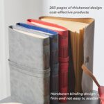 Leather Journal Notebook - Genuine Leather Journals for Writing 260 Pages 5x7.1 Inches Vintage Journal For Man and Women Gifts For Man Artist,Travel Journal,Brown by RILIHO