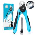 LED Dog Nail Clipper with Light, Illuminates Nails or Bloodline for Safe and Easy Trimmers, Extra Sharp for Thick Nails, Quick Sensor, Avoid Over Cutting Toenail, for Cats & Dogs by iToleeve