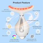 LED Light Therapy Device, Face Massager Tool for Women,Electric Facial Neck Eye Lift Massage Kit with Color LED, Red Light Therapy for Skin Beauty Firm Tightening by IOBTY