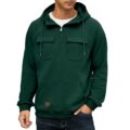 Lepunuo Men’s Cargo Hoodies Quarter Zip Sweatshirts Tactical Pullover Casual Gym Athletic Loose Hooded Sweatshirts by Lepunuo