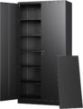 Letaya Metal Garage Storage Cabinets with Lock Door and Adjustable Shelves, Steel Tool Cabinets for Home,Office,Warehouse Organisieren (Black) by Letaya