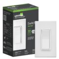Leviton Decora Smart Switch, Wi-Fi 2nd Gen, Neutral Wire Required, Works with Matter, My Leviton, Alexa, Google Assistant, Apple Home/Siri & Wired or Wire-Free 3-Way, D215S-1RW,… by Leviton
