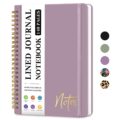 Lined Spiral Journal Notebook for Women, A5 College Ruled Journals for Writing, Hardcover Notebooks for Work, Note taking and Office School Supplies,140 Pages – Purple by ZOTIA