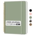 Lined Spiral Journal Notebook for Women & Men, 140 Pages, College Ruled Hardcover Notebook for Work & Note Taking, Journals for Writing, A5(6″x8″) – Green by Taja