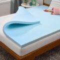 LINENSPA Memory Foam Mattress Topper – 2 Inch Gel Infused Memory Foam – Plush Feel – Cooling and Pressure Relieving – CertiPUR Certified – Dorm Room Essentials – Queen Size by Linenspa