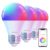 Linkind Smart Light Bulbs, Smart Bulb That Work with Alexa & Google Home, LED Light Bulbs Color Changing, 104 Preset Scene, Music Sync, A19 E26 2.4GHz RGBTW WiFi Bluetooth Light… by Linkind