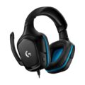 Logitech G432 Wired Gaming Headset, 7.1 Surround Sound, DTS Headphone:X 2.0, Flip-to-Mute Mic, PC (Leatherette) Black/Blue by Logitech G