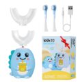 LOOT Kids U Shaped Electric Toothbrush with 4 Brush Heads, 5 Cleaning Modes, Sonic Toothbrush Kids with 60s Smart Reminder, Cartoon Dinosaur 360-Degree Cleaning IPX7 Waterproof… by LOOT