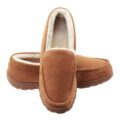Lulex Moccasins for Men House Slippers Indoor Outdoor Plush Mens Bedroom Shoes with Hard Sole by Lulex