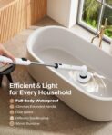 LyriFine Electric Spin Scrubber, New Full-Body IPX7 Waterproof Bathroom Cleaner Brush, Shower Scrubber with Long Handle & 2 Speed, Heads Replacement, Cleaning Supplies for Tub... by LyriFine
