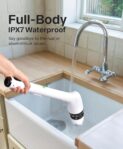 LyriFine Electric Spin Scrubber, New Full-Body IPX7 Waterproof Bathroom Cleaner Brush, Shower Scrubber with Long Handle & 2 Speed, Heads Replacement, Cleaning Supplies for Tub... by LyriFine