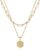 M MOOHAM Dainty Initial Necklaces for Women, 14K-Gold-Plated Layering Necklace for Women Cute Hexagon Letter Initial Necklace Layered Necklaces for Womens Gifts by M MOOHAM