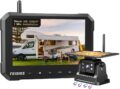 Magnetic Solar Wireless Backup Camera for Truck, 5 Inch No-Drill Installation RV Backup Camera, 1080P Rear View Camera 150° Wide Angle, 24hrs Battery Life, 2.4Hz Signal, Night… by FEISIKE