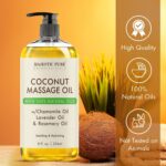 MAJESTIC PURE Coconut Massage Oil for Massage Therapy - Refreshing, and Relaxing - Natural Oils - for All Skin Types - Men and Women - 8 fl oz by Majestic Pure