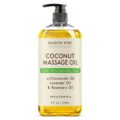 MAJESTIC PURE Coconut Massage Oil for Massage Therapy – Refreshing, and Relaxing – Natural Oils – for All Skin Types – Men and Women – 8 fl oz by Majestic Pure