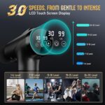 Massage Gun Deep Tissue, Handheld Electric Muscle Massager, High Intensity Percussion Massage Device for Pain Relief with 9 Attachments & 30 Speed(Black) by OLsky