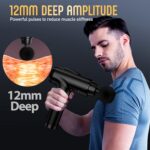 Massage Gun Deep Tissue, Handheld Electric Muscle Massager, High Intensity Percussion Massage Device for Pain Relief with 9 Attachments & 30 Speed(Black) by OLsky