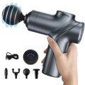 Massage Gun Deep Tissue, Silent Brushless Motor and Portable Massage Gun with 4 Interchangeable Heads for Deep Muscle Relief and Relaxation, Relax Gift by LEERCON