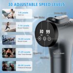 Massage Gun, Muscle Massage Gun for Athletes Handheld Electric Deep Tissue Back Massager, Percussion Massage Device for Pain Relief with 30 Speed Levels 9 Heads by APHERMA
