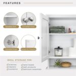 MCS 23x26 White Medicine Cabinet Organizer, Wall Mounted Bathroom Cabinet for Over-The-Toilet Storage, Bathroom Furniture & Restroom Organizer by MCS