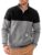 Men’s Mock Neck Sweatshirts Quarter Zip Quilted Sweater Color Block Long Sleeve Casual Pullover by Dokotoo Men