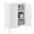 Metal Bathroom Floor Storage Cabinet,Small Storage Sideboard with 2 Doors and 2 Adjustable Shelves,Modern Storage Freestanding Organizer Rust-Proof Locker,Living Room,Hallway,White by Bevivog