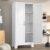 Metal Pantry Cabinet with 2 Doors and Adjustable Shelves – 61″ Kitchen Storage Cabinet with Gold Handles – Versatile Storage for Kitchen, Bathroom, Dining Room, Utility Room -… by winiowa