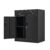 Metal Storage Cabinet, 36″ H Locking Storage Cabinet with Two Drawers and Adjustable Shelf, Metal Cabinets for Office, Garage, Home-Black by Wanfu