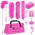 Microfiber Dusters for Cleaning, Feather Dusters with Extension Pole, Bendable & Washable Dusters for High Ceiling Fan, Blinds, Cars, Furniture, Cleaning Tools Kit Pink Gift for… by CALBEAU
