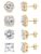 MILACOLATO Cubic Zirconia Stud Earrings for Women Men | 18K Gold Plated Hypoallergenic Sterling Silver Post Earrings | Big Brilliant Simulated Diamond CZ Halo Stud Earrings for… by MILACOLATO