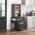 Mini Fridge Stand with 3 Storage, Mini Fridge Cabinet, Beverage Fridge Table, Heavy Duty 21.3″ L* 22.7″ W Tabletop, for Dorm, Apartment,Office, Bedroom Black HB01BXB by Herture