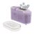 Mini Ice Maker Machine for Countertop 8 Cubes in 15 Mins 120W Smart Quiet Purple Portable Compact Ice Machine with Clear Cover and Clip for Home Kitchen Camping RV by DUTTIETY
