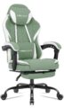 Misolant Gaming Chair, Fabric Gamer Chair with footrest for Adults, High Back Ergonomic Computer Game Chair with Adjustable Headrest and Massage Lumbar Support, 90-155° Recline… by Misolant