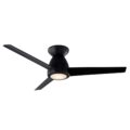 Modern Forms Tip Top Smart Indoor and Outdoor 3-Blade Flush Mount Ceiling Fan 44in Matte Black with 2700K LED Light Kit and Remote Control worksworks with Alexa and iOS or… by Modern Forms
