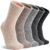 MOGGEI 5 Pairs Womens Merino Wool Socks Hiking Warm Winter Thick Thermal Crew Cozy Cabin Ladies Gift Comfy Boot Work Socks by MOGGEI