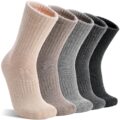 MOGGEI 5 Pairs Womens Merino Wool Socks Hiking Warm Winter Thick Thermal Crew Cozy Cabin Ladies Gift Comfy Boot Work Socks by MOGGEI