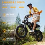 Moped Style 1500W/2000W Electric Bike for Adults,28mph/30mph/33mph Ebike&34-180Miles PAS Range,48V15.6ah/18.2ah/ (874Wh) Larger Battery, 20'' Fat Tire Electric Bike,UL Safety... by Tamobyke