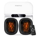 MOUNTRAX Foot Massager Machine with Heat, Foot Massager for Plantar Fasciitis, Neuropathy Pain, Shiatsu Foot Massager with Remote, Fits Feet Up to Men Size 12 (White) by MOUNTRAX