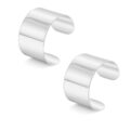 MOZAKA 2 Pcs Cuff Bangle Bracelet for Women Wide Open Cuff Bracelets Golden Sliver Wrist Cuff Wrap Bracelets Adjustable by MOZAKA