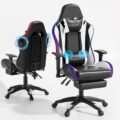Mr IRONSTONE Gaming Chair, Video Game Chair with Bluetooth Speakers and Led Lights, Office Chair with Massage and 3D Armrest High Back Computer Racing Chair, Cheap Gaming Chairs… by Mr IRONSTONE